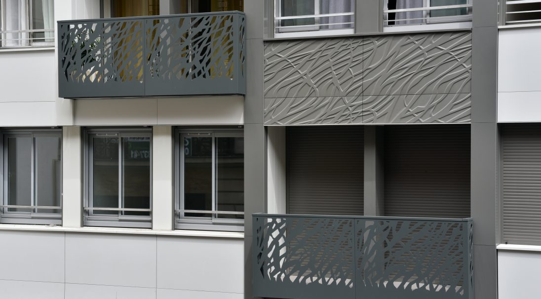 Rue de Ponthieu residence rainscreen cladding