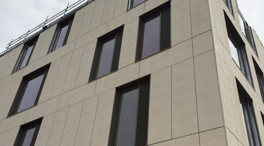 Location: Northampton, 
Architect: Leach Rhodes Walker, 
Construction type: new build, 
Installation system: wall cladding with backing structure (CWB), 
Products: SHELL
